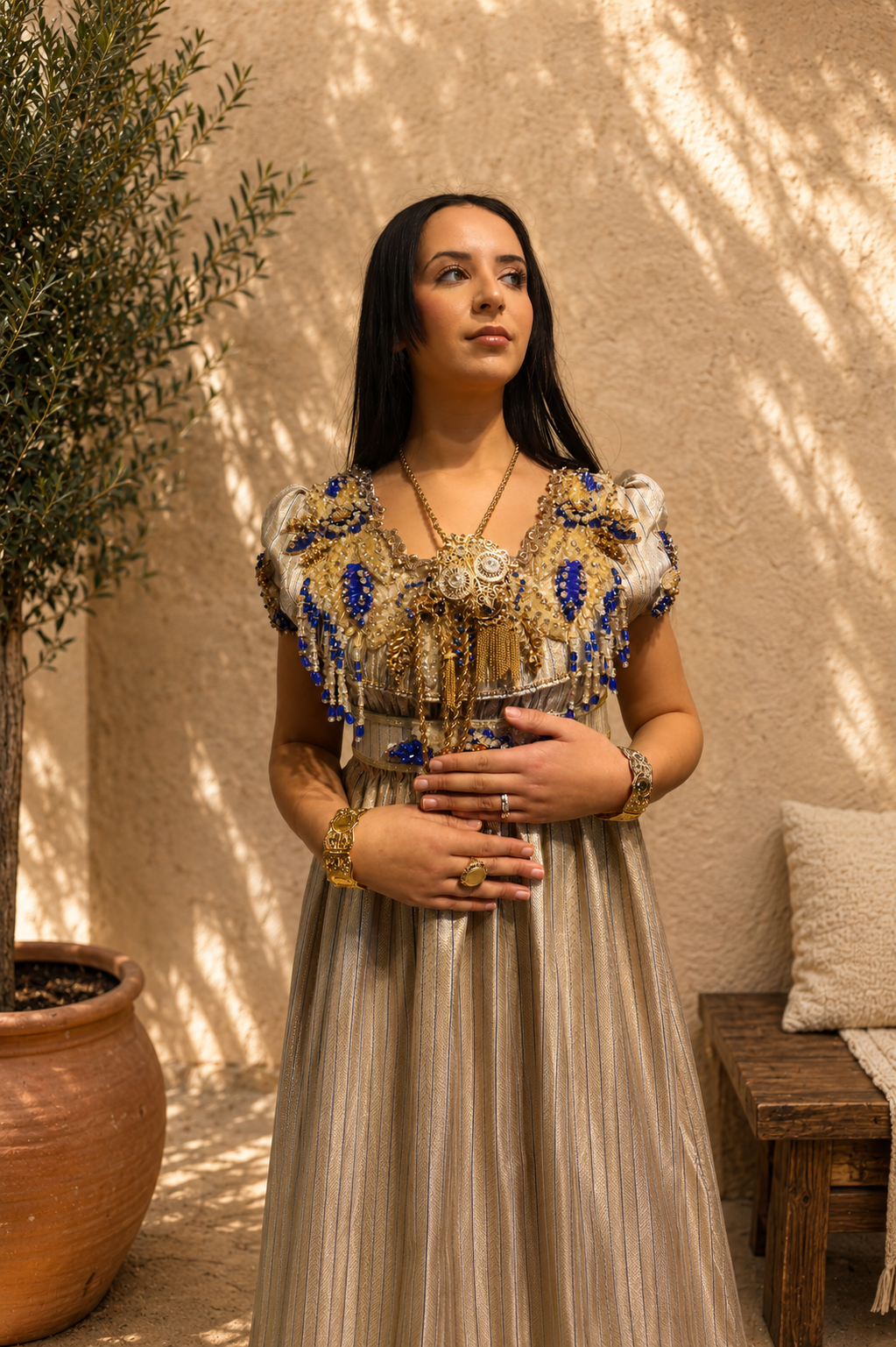 Blousa Mansouj Artisanale 🔵