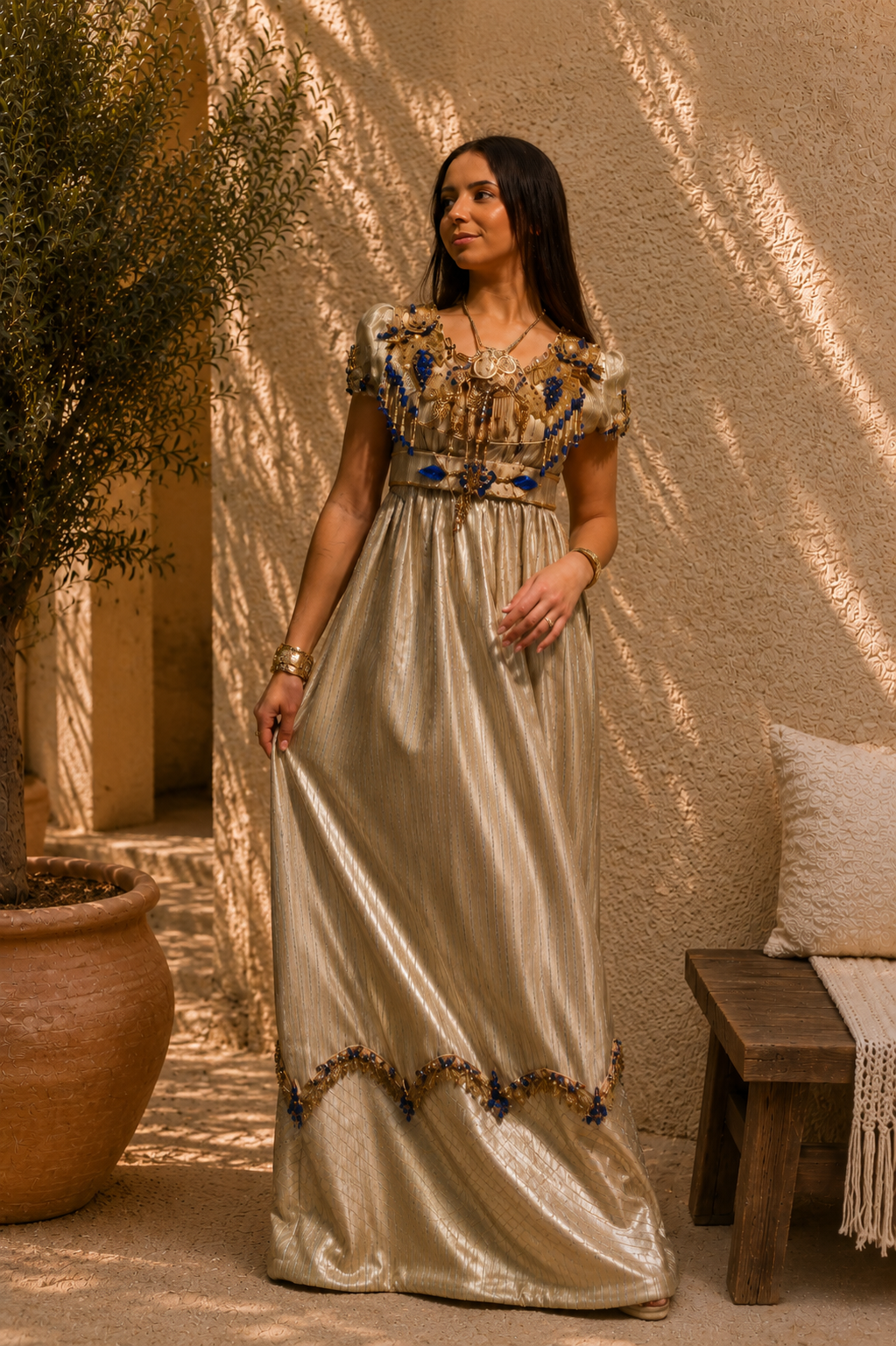 Blousa Mansouj Artisanale 🔵